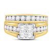 Image 2 : Bridal Wedding Ring Band Set 2 Cttw 14KT Yellow Gold