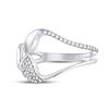 Image 2 : Round Diamond Abstract Fashion Ring 1/5 Cttw 14KT White Gold