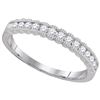 Image 1 : Round Diamond Single Row Band Ring 1/4 Cttw 10KT White Gold