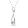 Image 2 : Round Diamond Infinity Cluster Pendant 1/8 Cttw 10KT White Gold