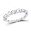 Image 1 : Round Diamond Band Ring 3/4 Cttw 14KT White Gold