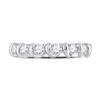 Image 2 : Round Diamond Band Ring 3/4 Cttw 14KT White Gold