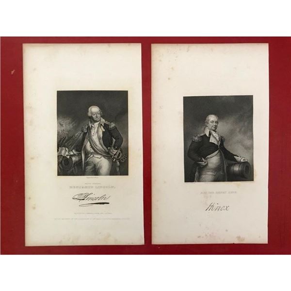 19thc Steel Engraving, Revolutionary War General Henry Knox