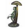 Image 2 : Signed Limited Edition Frog Under Mushroom Bronze Sculpture