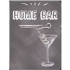 Image 1 : "Home Bar" Pub Bar Printed Chalkboard