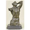 Image 1 : Original Signed Bronze Male Torso Sculpture