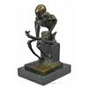 Image 1 : After Rodin's Thinker, Skeleton Thinker Bronze Sculpture