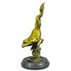 Image 1 : Gilt Bronze Leaping Frog Sculpture