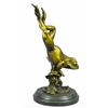 Image 4 : Gilt Bronze Leaping Frog Sculpture