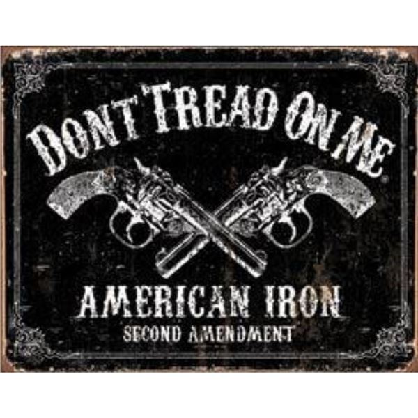 Don't Tread On Me, American Iron Metal Pub Bar Sign