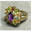 Image 3 : Multi-gemstone Sterling Cocktail Ring