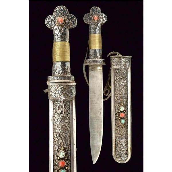 19thc Ornate Tibetan Dagger