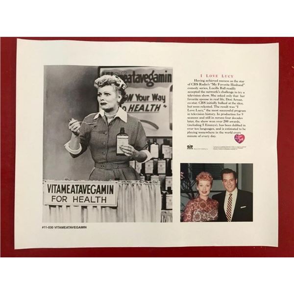 I Love Lucy Collectible Lithograph Print