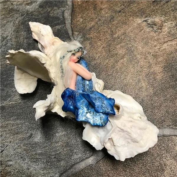 Fantasy Artisan Mermaid Oyster Shell Doll