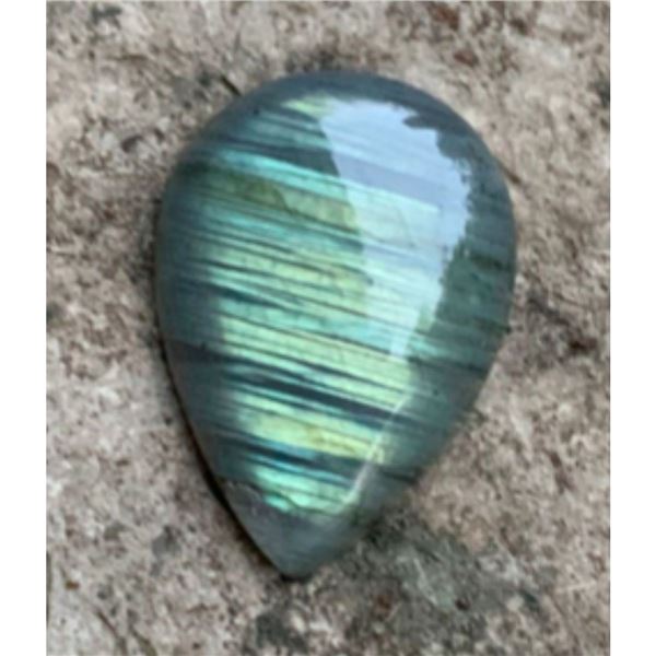 Polished Pear Shaped Labradorite Cabochon
