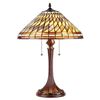 Image 1 : Tiffany-style 2 Light Mission Stained Glass Table Lamp