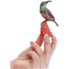 Image 4 : Hummingbird Enamel & Crystal Figurine Trinket Jewel Box