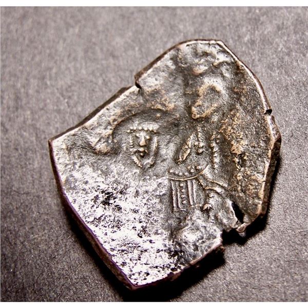 12-14thc Byzantine Trachy Cup Coin