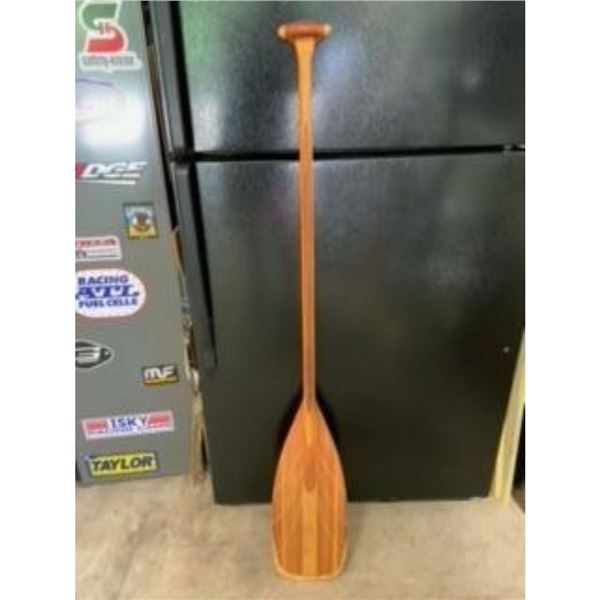 Rare Dragon Boat Inlaid Wood Canoe Paddle