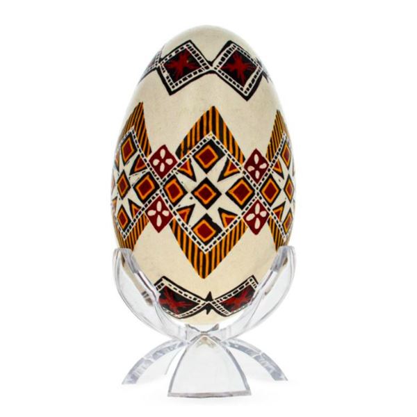 Traditional Ukrainian Batik Decorated Goose Egg