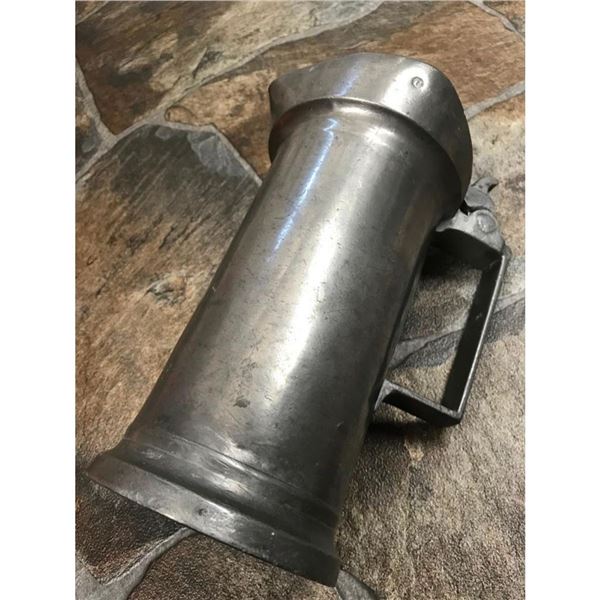 18thc French Pewter Lidded Tankard Measure