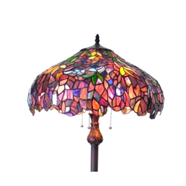Wisteria Stained Art Glass Floor Lamp