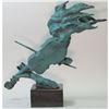 Image 1 : Signed Abstract Bronze Sculpture, Lady Playing Violin