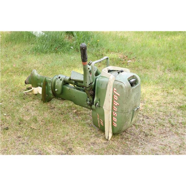 antique boat motor/ tank