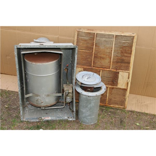 camper furnace, grill and chimney