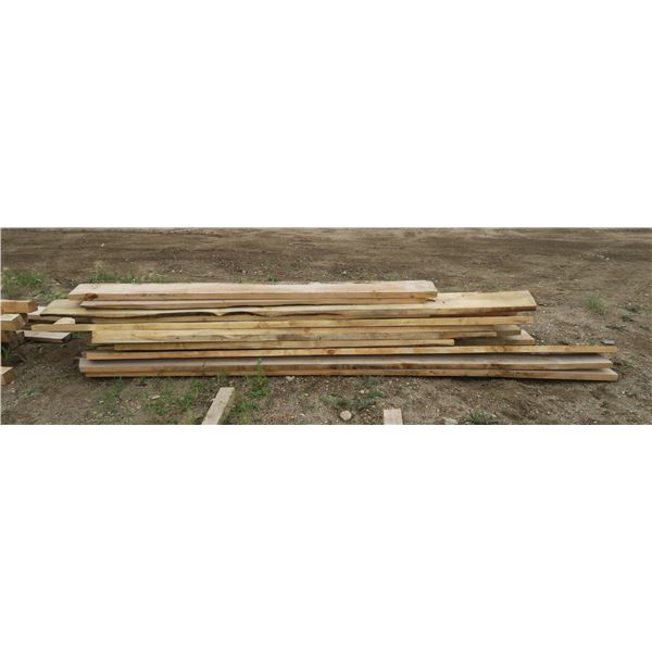 Lot of Rough Cut Lumber, Misc. Sizes & Lengths From ~150" Down