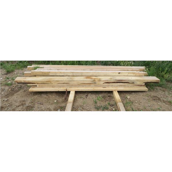 Lot of Rough Cut Lumber, Misc. Sizes & Lengths From ~150" Down