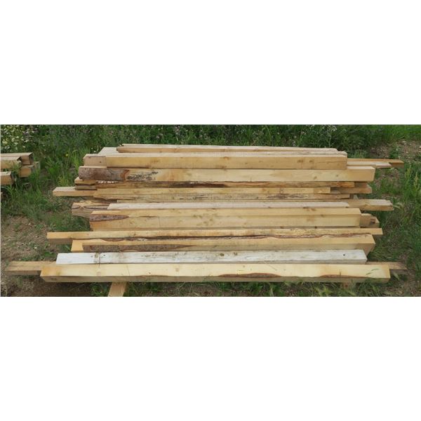 Lot of Rough Cut Lumber, Misc. Sizes & Lengths From ~100" Down