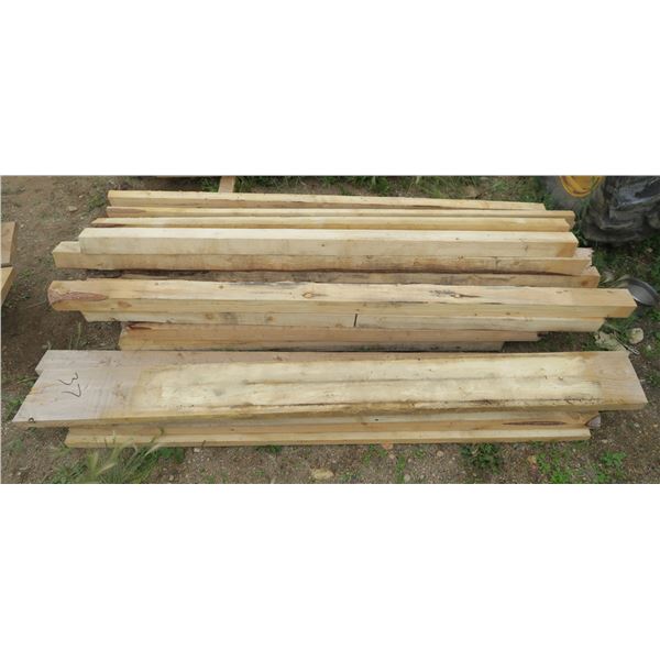 Lot of Rough Cut Lumber, Misc. Sizes & Lengths From ~100" Down