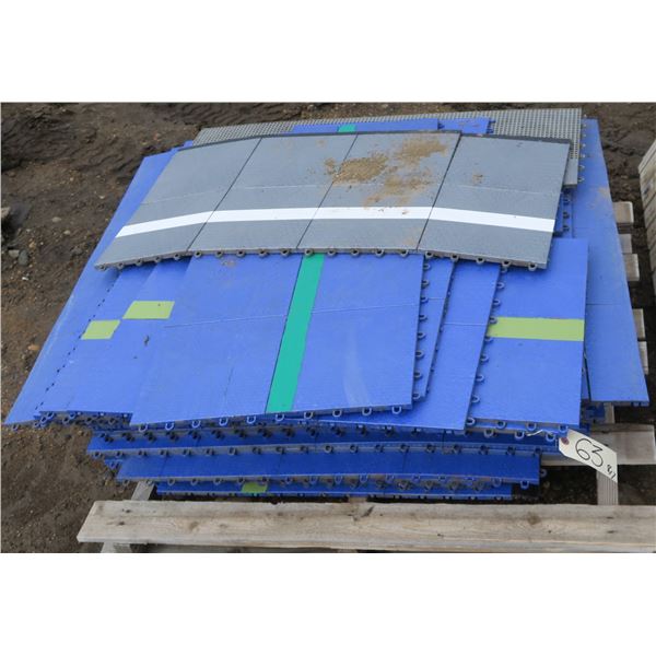 Approximately 250 Square Feet of Gymnasium Flooring/Snap Tile