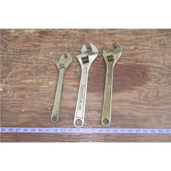 2× 12" Miners Wrench, 1×10" Crescent Wrench