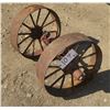 Image 1 : 2 Steel Wheels on Axle 20" Diameter