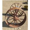Image 4 : 2 Steel Wheels on Axle 20" Diameter