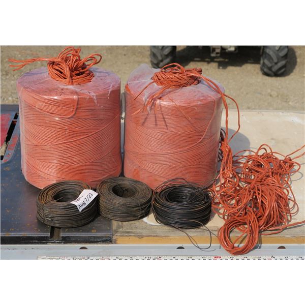 2 Rolls Bail Twine + 3 Rolls of Wire