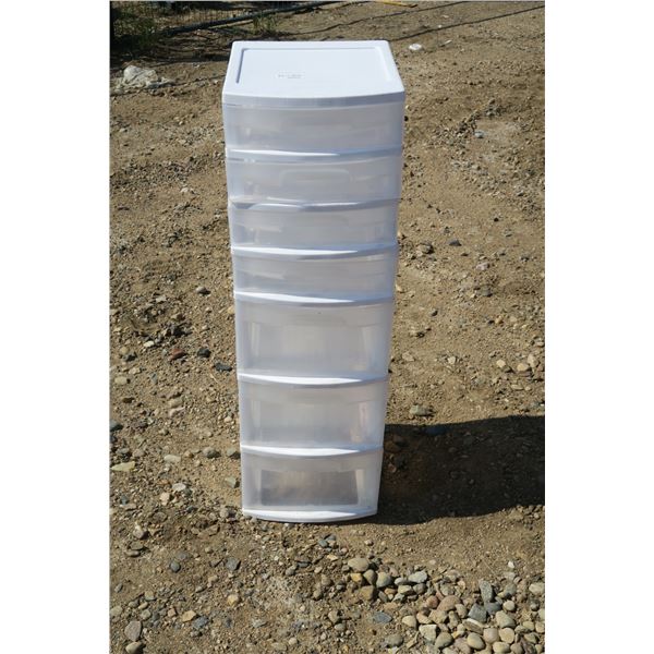 Plastic 7 Drawer Storage Container 40"×13"×15"