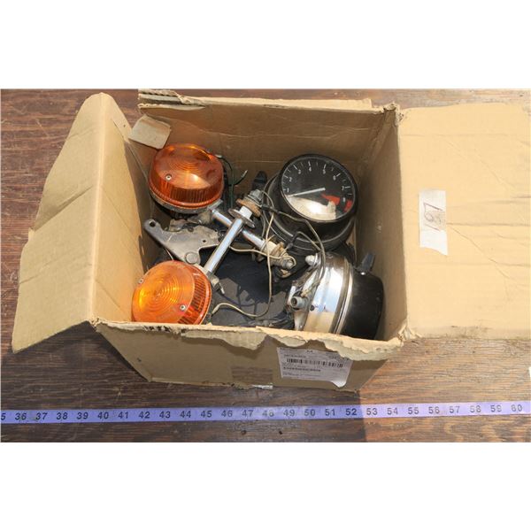 Box of misc. Motorcycle Parts