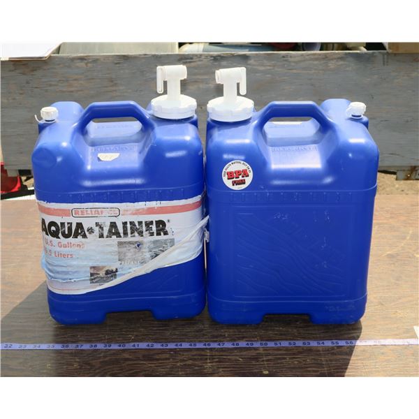 2 Large Water Containers