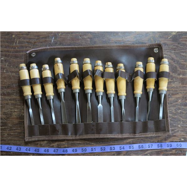 Set of 12 Like New Chisels