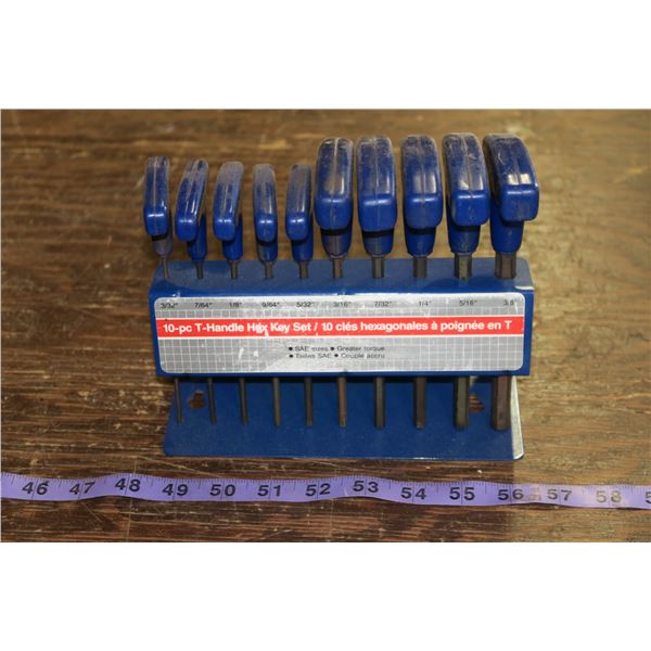 10 Pc Set T-Handle Hex Key Set