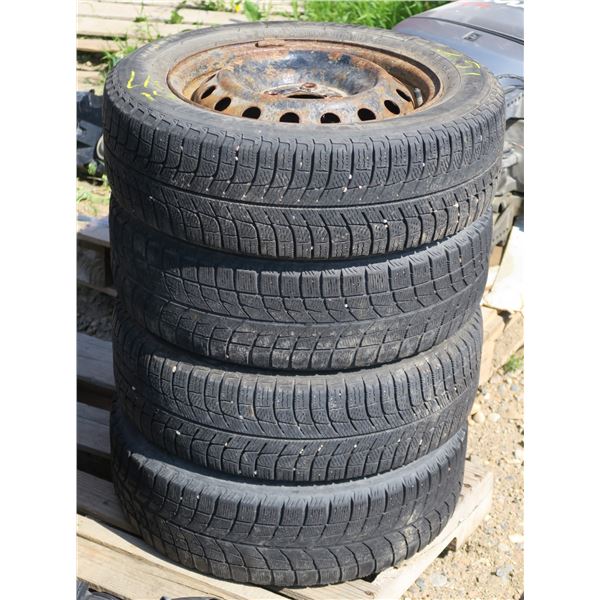 185/65/15 Michelin X Ice ×2 + 185/65/15 Bridgestone Blizzak ×2 Wheels and Tires