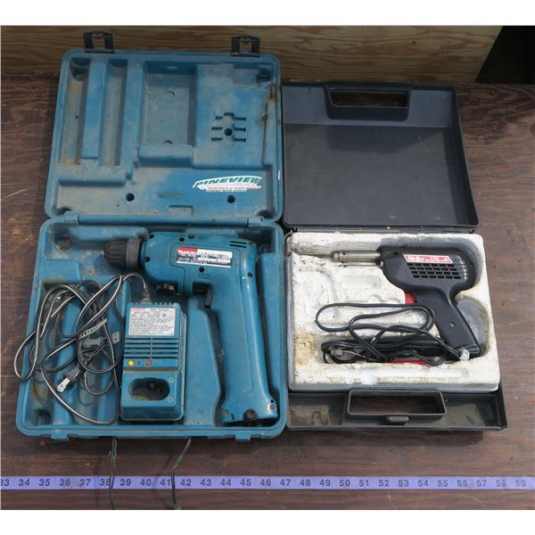 Makita Cordless Drill, Weller Soldering Gun