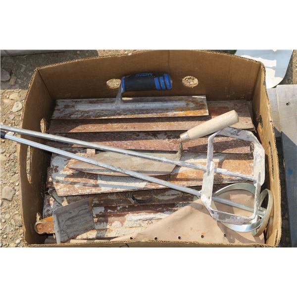Masonry Lot: Trowels, Mixers, Etc.