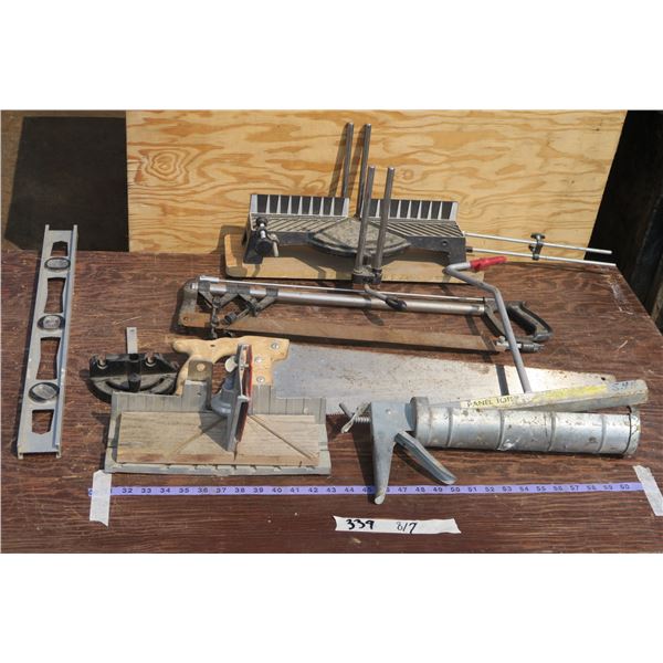Lot of Misc. Tools: Saw, Caulking Gun, Drywall Lifter