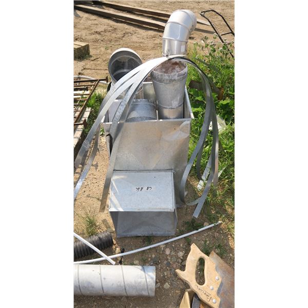 Lot of Air Ducting Pipes and Parts  Pipes: 10.5' ~ 7.5' Lengths, 6" ~ 8" Diameters