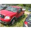 Image 3 : 2006 FORD F150 RED 1FTPX14506FA12399 (NO KEYS)