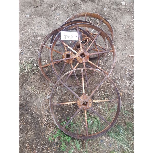 5 Steel Spoked Wheels 20"